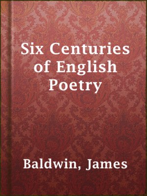 Six Centuries of English Poetry - ebook